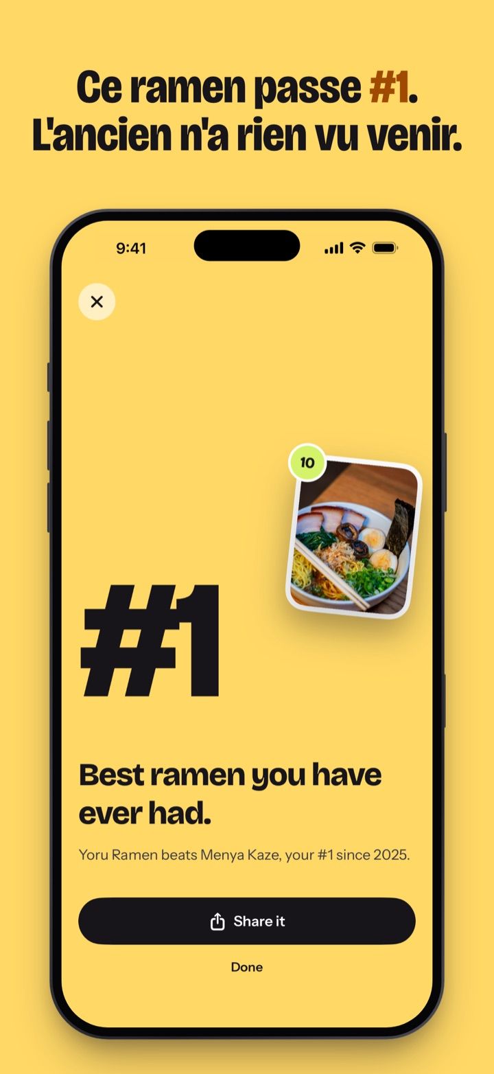 Ce ramen passe #1. L'ancien n'a rien vu venir.