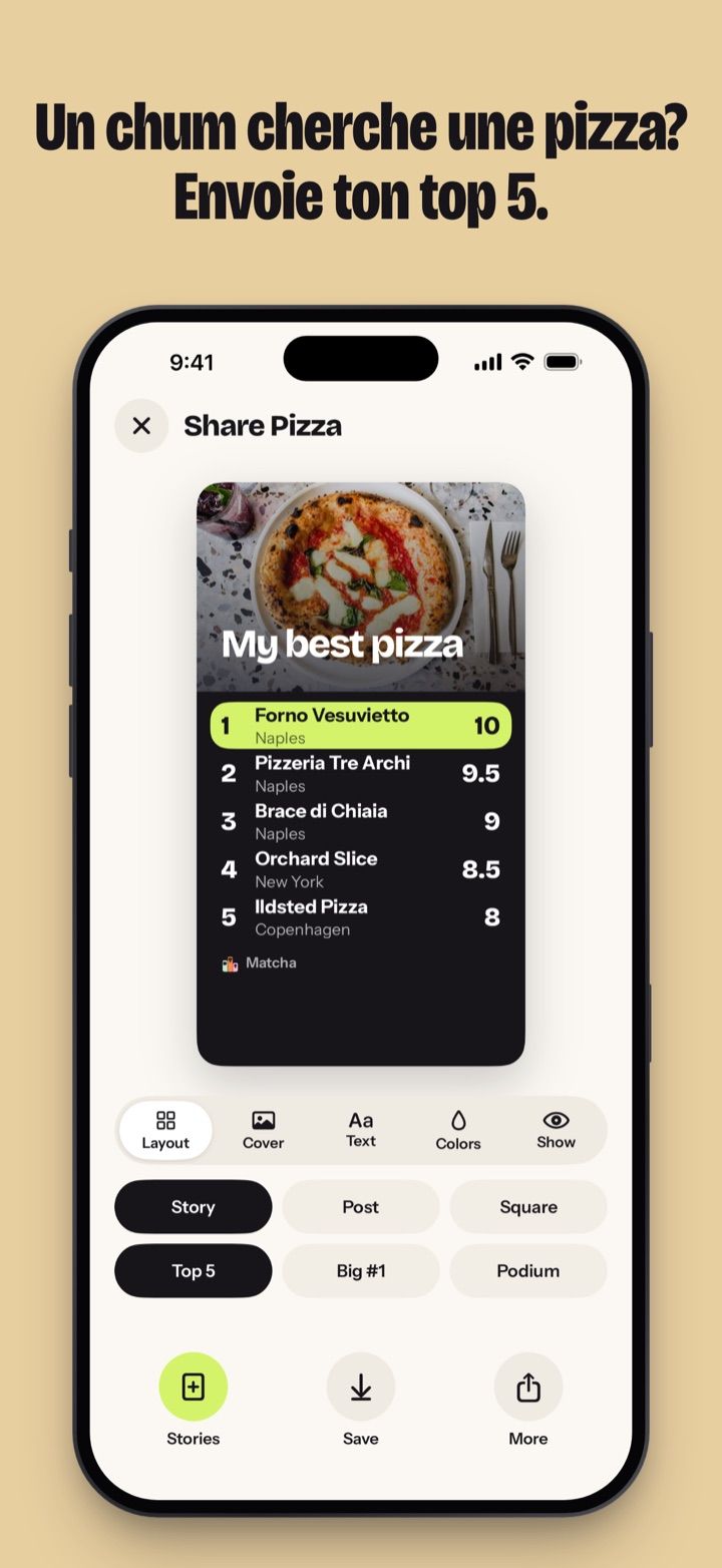 Un chum cherche une pizza? Envoie ton top 5.